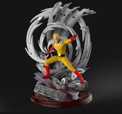 One Puch Man Saitama Dz Archivo Stl Para Impresión 3d