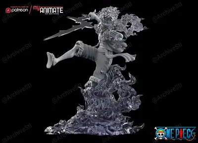 Onepiece Luffy Nika Archivo Stl Para Impresion 3D