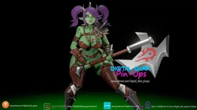 Orc Girl Archivo Stl Para Impresion 3D