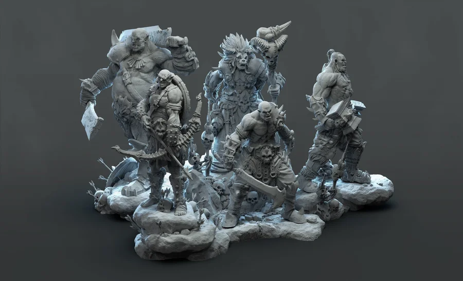 Orc Horde Miniatures Archivo STL Impresión 3D