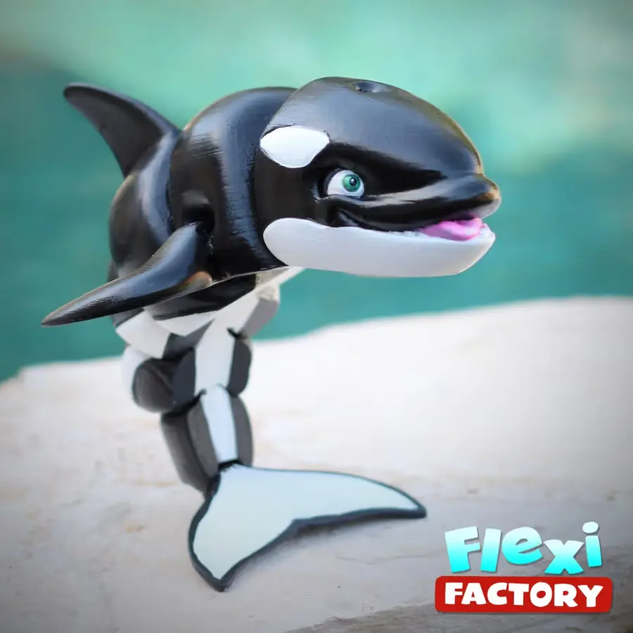 Orca Flexible Archivo Stl Obj Para Impresion 3D