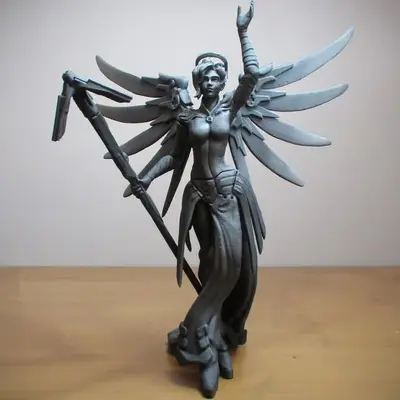Overwatch Mercy Archivo Stl Obj Para Impresion 3D