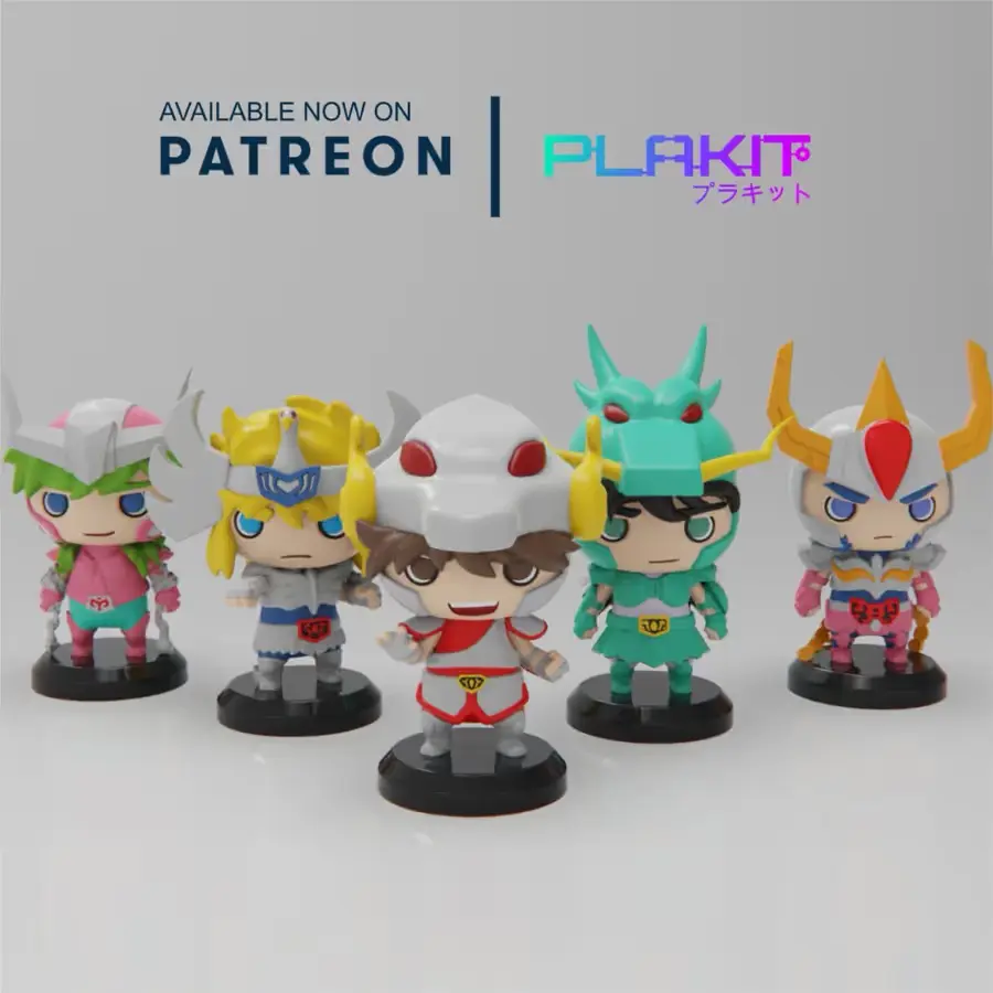 Pack Caballeros del Zodiaco Archivo STL para Impresion 3D