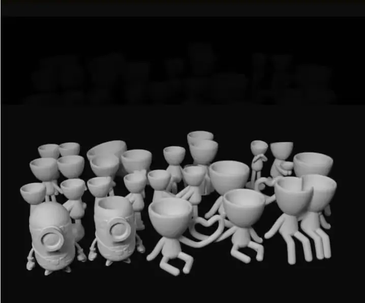 Pack Macetas Robert Plant 1GB Archivo STL para Impresion 3D