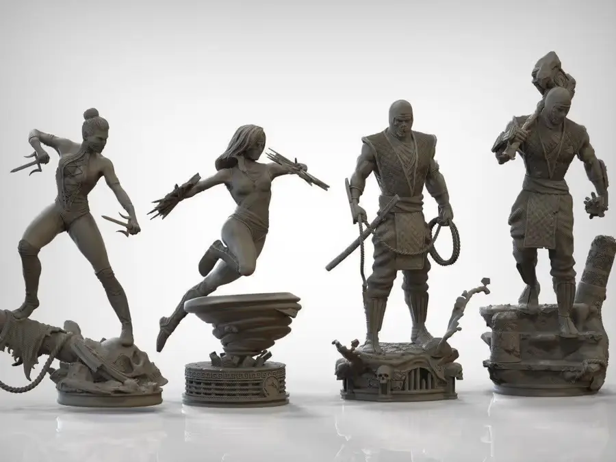 Pack X4 Mortal Kombat Archivo STL OBJ para Impresion 3D