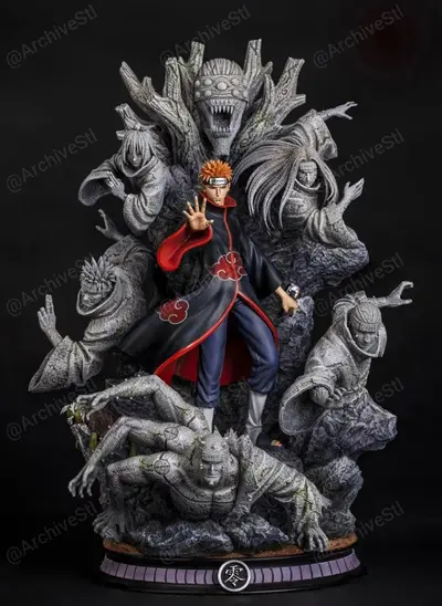 Pain Six Naruto Archivo Stl Obj Para Impresion 3D