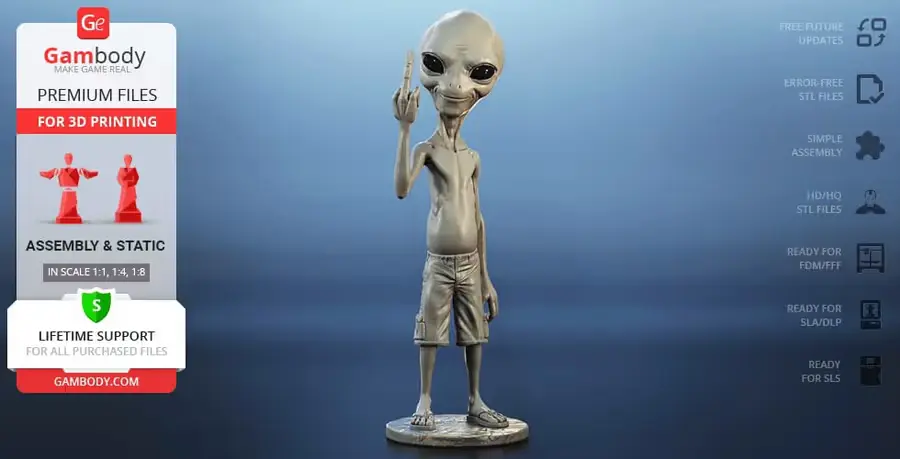 Paul The Alien Archivo Stl Para Impresion 3D