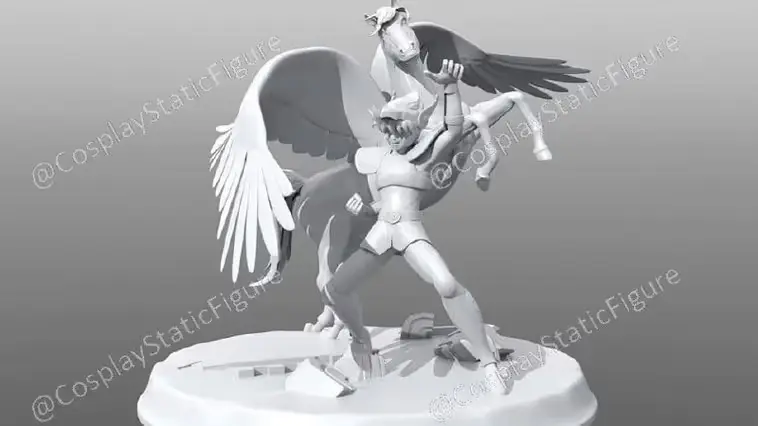 Pegasus Ryu Saint Seiya Archivo Stl Para Impresion 3D