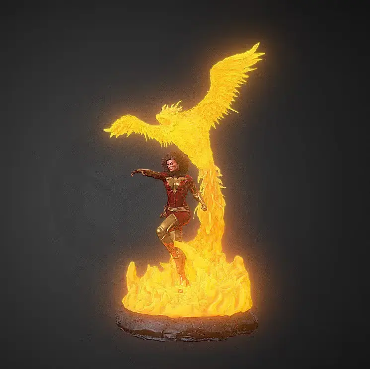 Phoenix X-Men Marvel Archivo STL para Impresion 3D