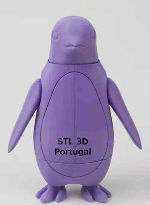 Pingüino Plegable Archivo Stl Obj Para Impresion 3D
