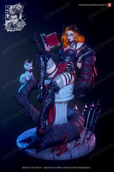 Pinup Rosine Archivo Stl Para Impresion 3D