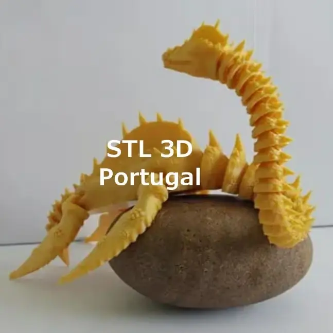 Plesiosaurio Articulado Archivo Stl Obj Para Impresion 3D