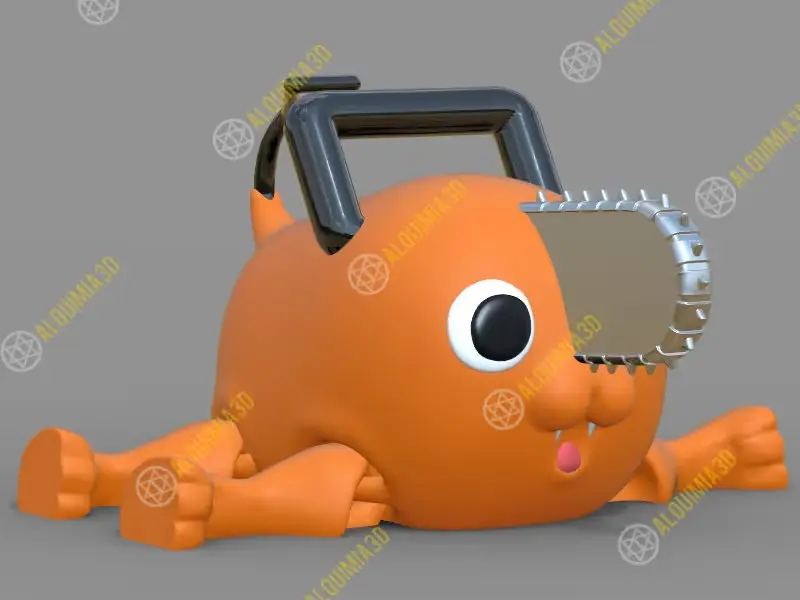 Pochita Flexi Archivo STL OBJ para Impresion 3D