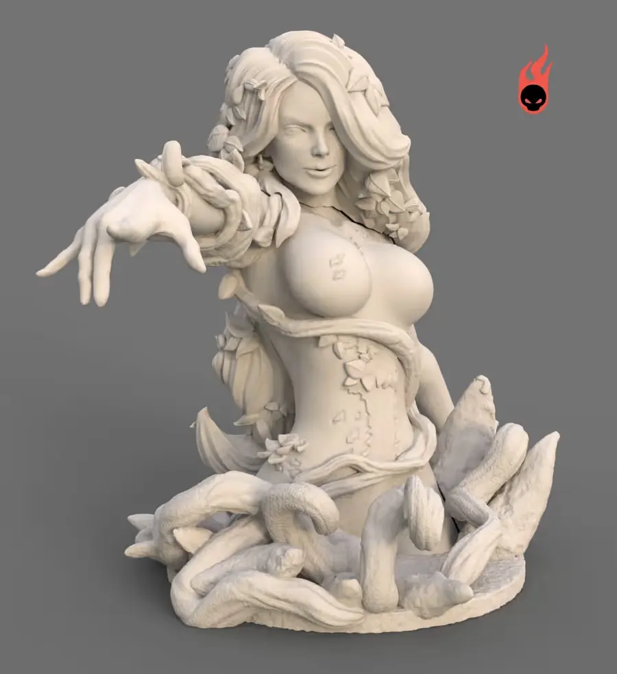 Poison Ivy Busto Archivo Stl Para Impresion 3D