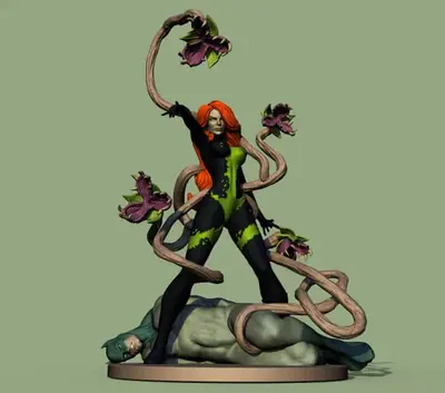 Poison Ivy Estatua Archivo Stl Obj Para Impresion 3D