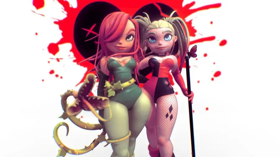 Poison Ivy Harley Quinn Duet Archivo Stl Para Impresion 3D