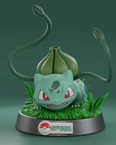 Pokemon 001 Bulbasaur Ps Archivo Stl Para Impresión 3d