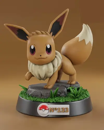 Pokemon 133 Eevee Ps Archivo Stl Para Impresión 3d