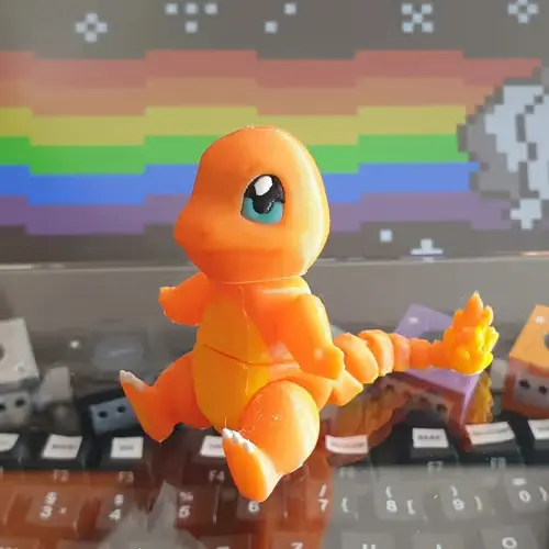 Pokemon Charmander Articulado Archivos Stl Para Impresión 3d