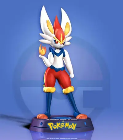 Pokemon Cinderac Nlsinh Archivo Stl Para Impresión 3d