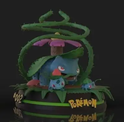 Pokemon Diorama 01 #01,02,03 Archivos Stl Para Impresión 3d