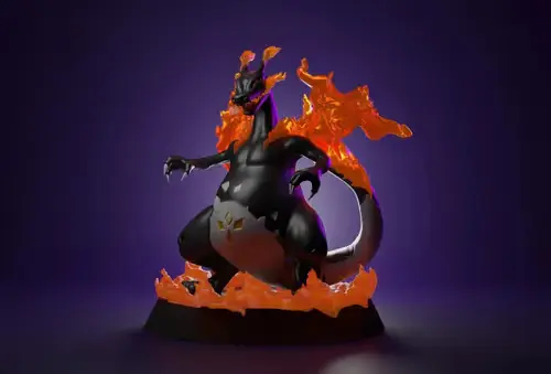 Pokemon Gigantimax Charizard M Archivo Stl Para Impresión 3d