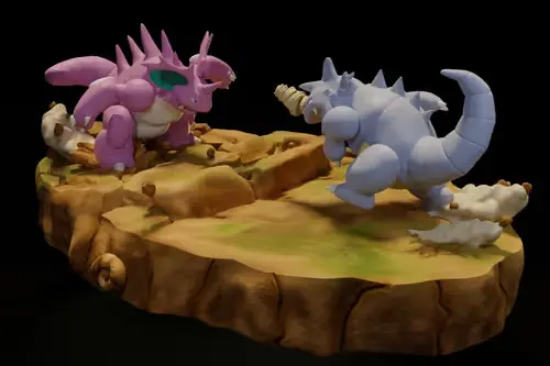Pokemon Nidoking Vs Rhydon Archivo Stl Para Impresión 3d