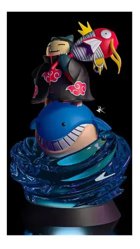Pokemon Snorlax Kisame Stl Obj Impresión 3d