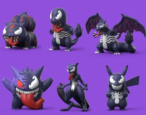 Pokemon Venom X6 Archivo Stl Para Impresión 3d
