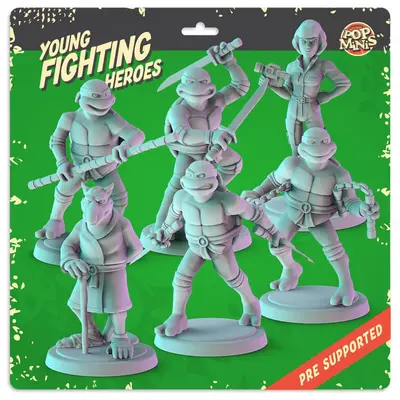 Pop Minis Tmnt Archivo Stl Para Impresion 3D