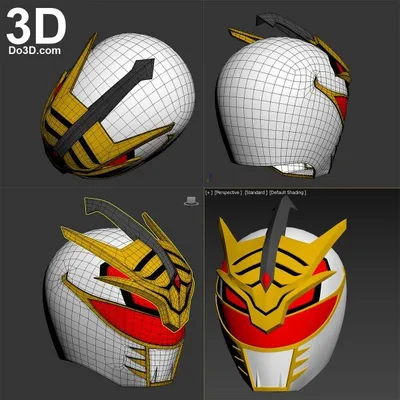 Power Ranger Lord Drakkon Mysterious Power Ranger Helmet Archivo STL Impresión 3D