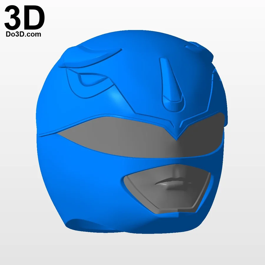 Power Rangers Blue Ranger Classic Helmet Archivo STL Impresión 3D