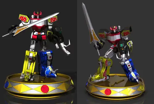 Power Rangers Megazord 2 Poses Archivo Stl Para Impresión 3d