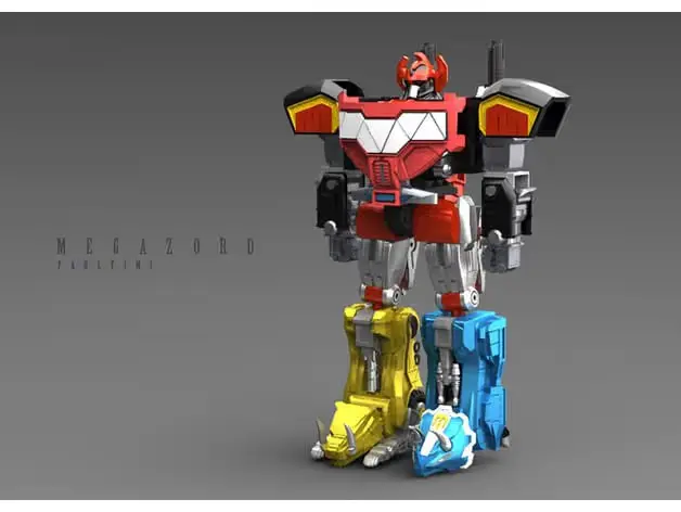 Power Rangers Megazord Archivo Stl Obj Para Impresion 3D