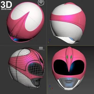 Power Rangers Pink Ranger Kimberly Ann Hart Helmet Mighty Morphin Archivo STL Impresión 3D