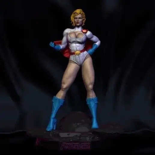 Powergirl Archivo Stl Para Impresion 3D