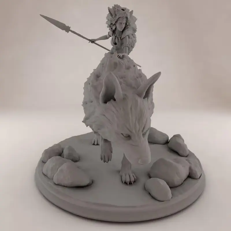 Princesa Mononoke Archivo STL OBJ para Impresion 3D