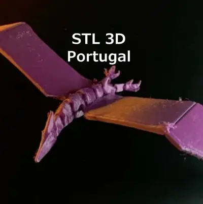 Pterodáctilo Archivo Stl Obj Para Impresion 3D