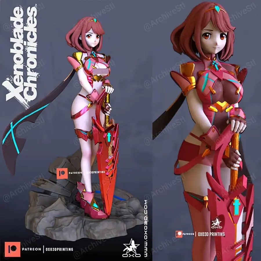Pyra Xenoblades Archivo Stl Para Impresion 3D