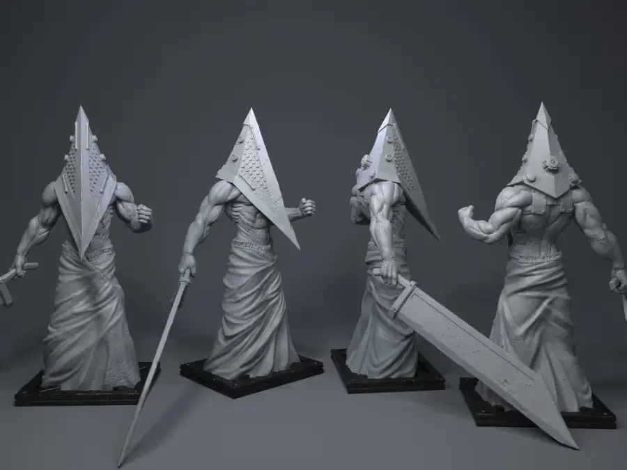 Pyramid Head Silent Hill Archivo STL OBJ para Impresion 3D