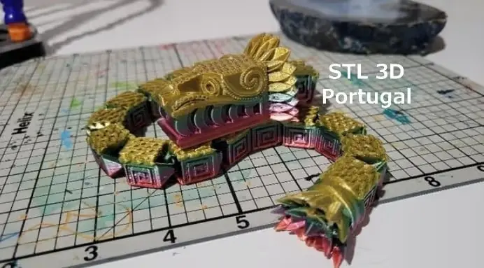 Quetzalcoatl Archivo Stl Obj Para Impresion 3D