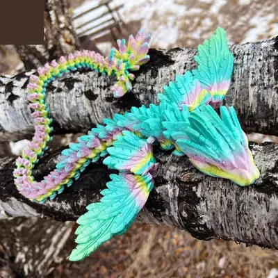 Quetzalcóatl Articulado Archivo Stl Para Impresión 3d