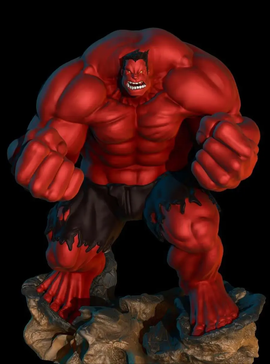 Red Hulk Archivo STL OBJ para Impresion 3D