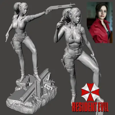 Resident Claire Archivo Stl Para Impresion 3D