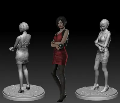 Resident Evil Ada Wong Archivo Stl Para Impresion 3D