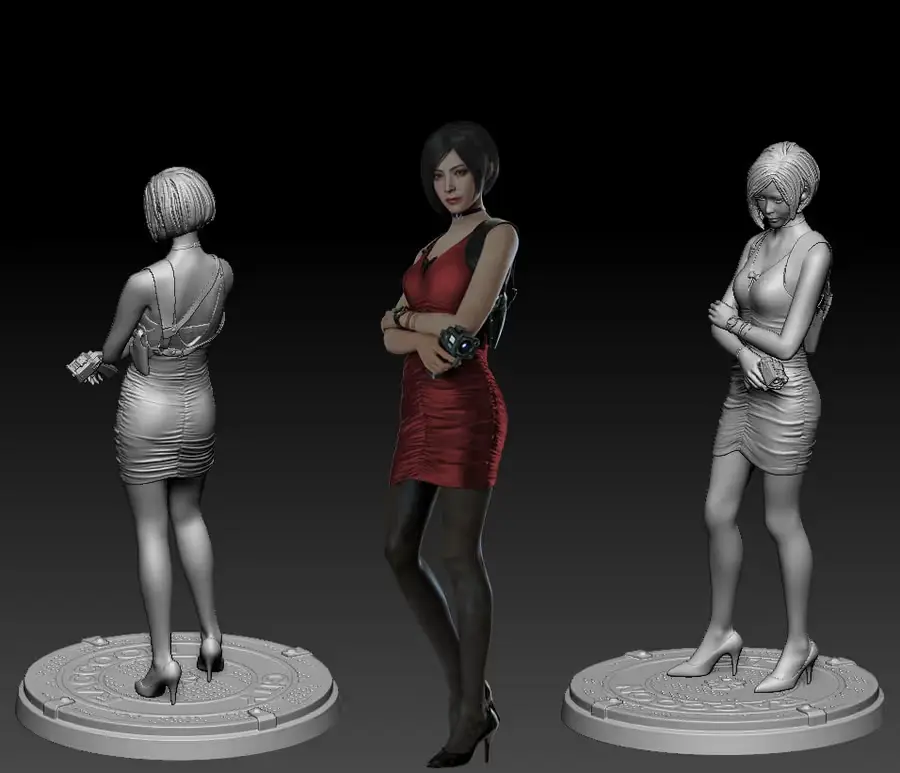 Resident Evil Ada Wong Archivo Stl Para Impresion 3D