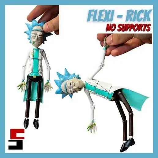 Rick Rick And Morty Articulado Archivo STL para Impresion 3D