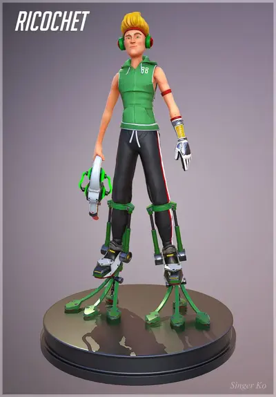 Ricochet Overwatch Archivo Stl Para Impresion 3D