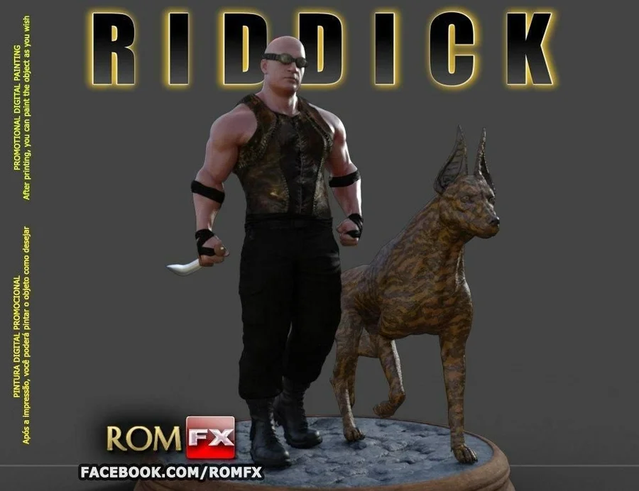 Riddick Archivo STL Impresión 3D