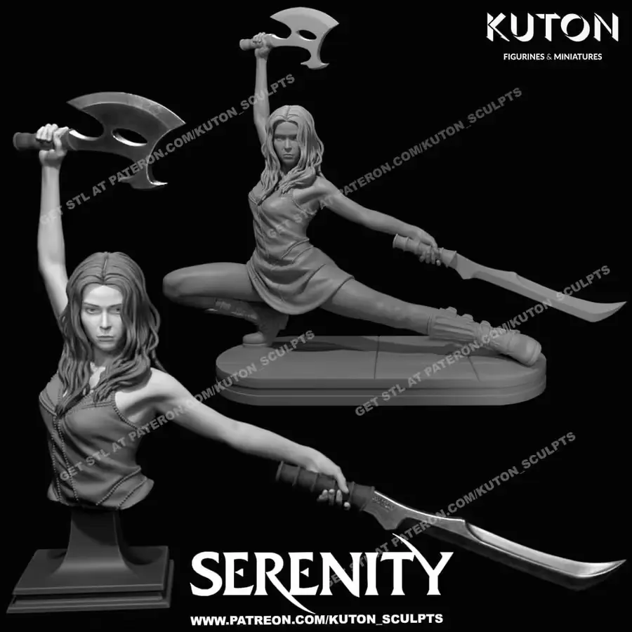 River Tam Serenity Archivo STL OBJ para Impresion 3D